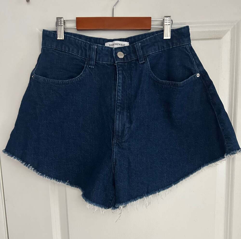 WeWoreWhat Denim Bell Flare Leg High Rise size 28
